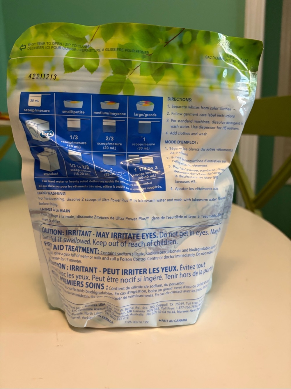 NORWEX Ultra Powder Plus Laundry Detergent 2.20 LBS - Picture 3 of 3